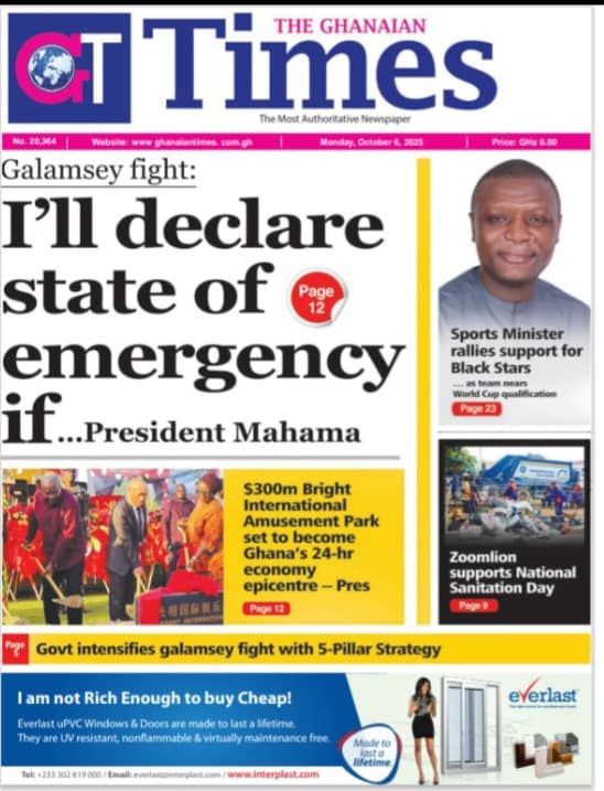 Newspaper headlines October