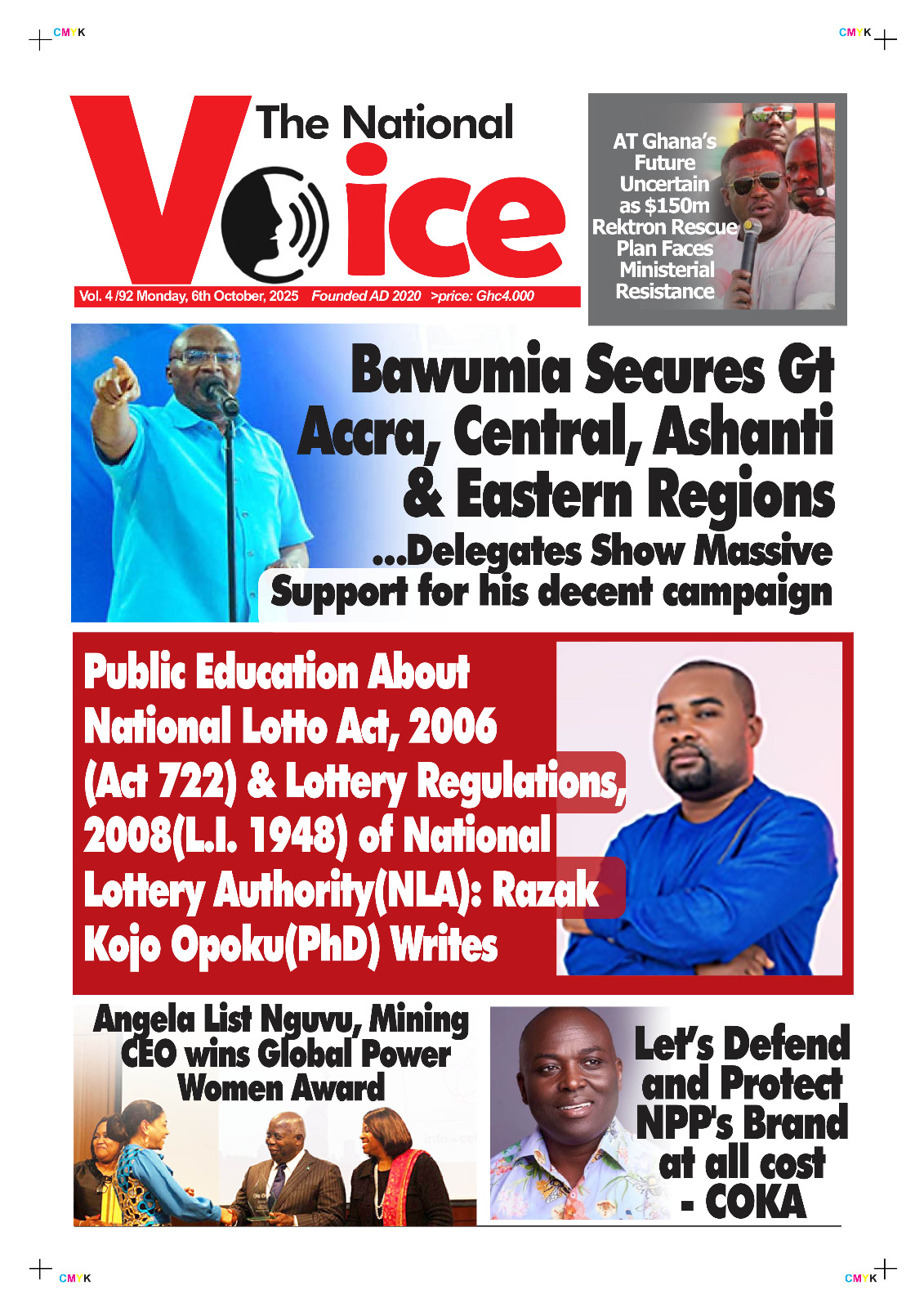 Newspaper headlines October