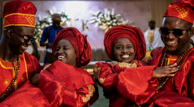 Twins marry twins